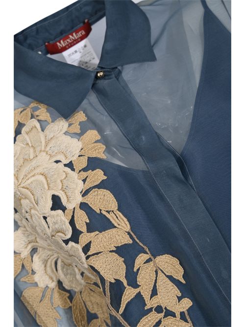 Camicia MSELIBBRA in organza di seta con ricamo Avio MAX MARA STUDIO | 2616261014600066